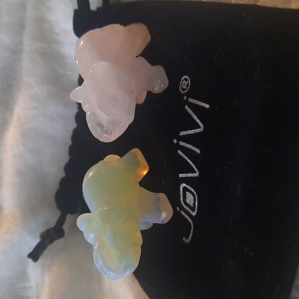 Opalite Elephant Carved Gemstone Figurines